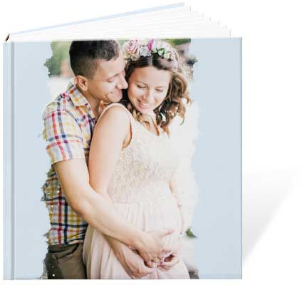 Фотокнига с беременности - качественная химическая фотопечать, твердые страницы, панорамный разворот